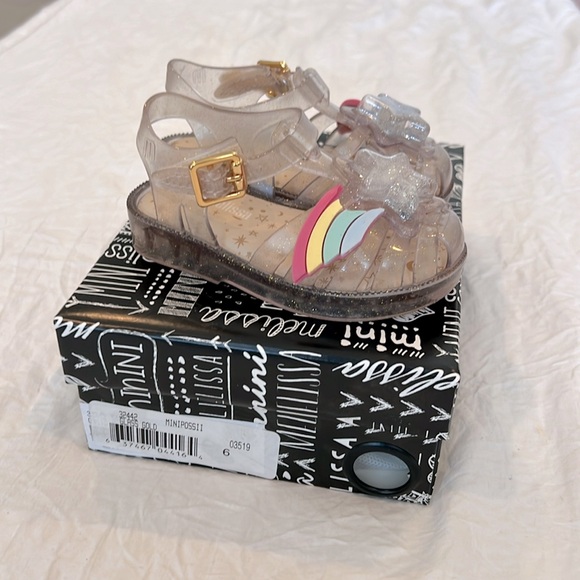 Mini Melissa Other - Mini Melissa Clear Sandals with Rainbow and Star Accents New In Box